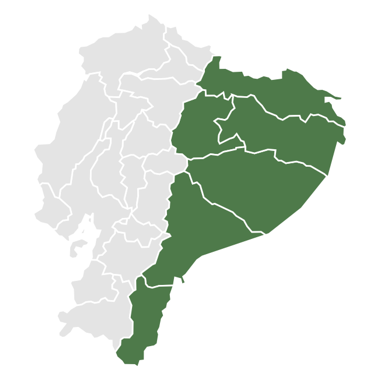 Mapa de la región Amazonía